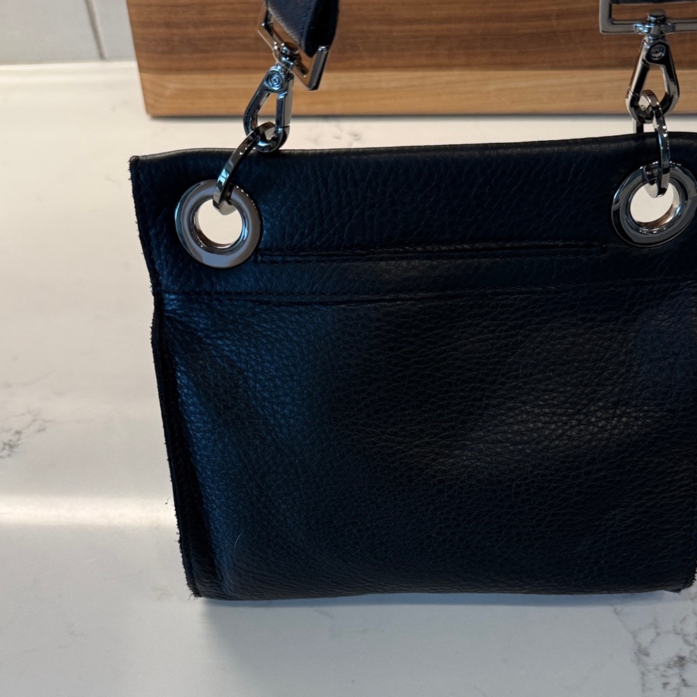 Hammitt Black Leather Crossbody Bag with Gunmetal Accents - Picture 4 of 8